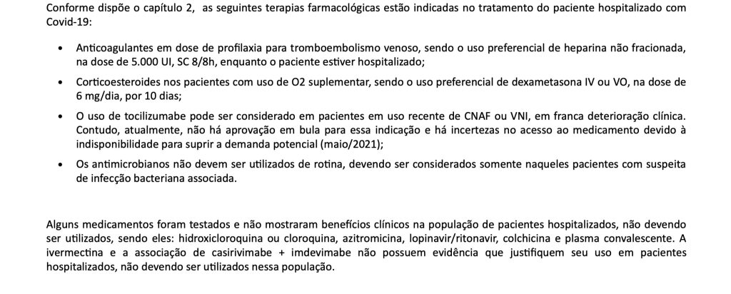 Ministério da Saúde admite que cloroquina não deve ser usada em caso de covid