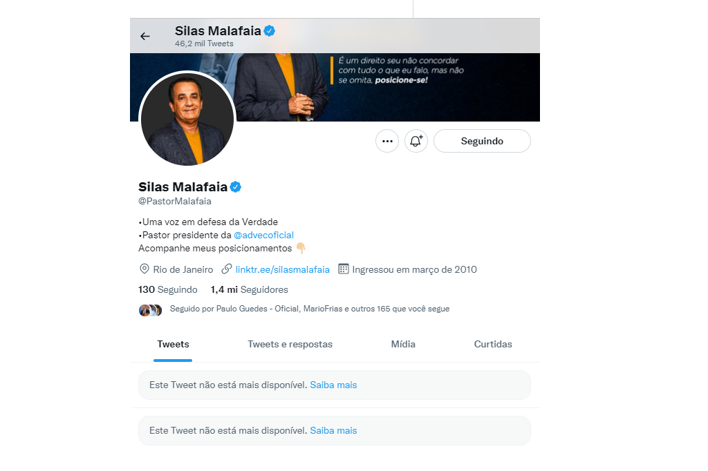 Negacionismo de Malafaia: Twitter fez serviço pela metade