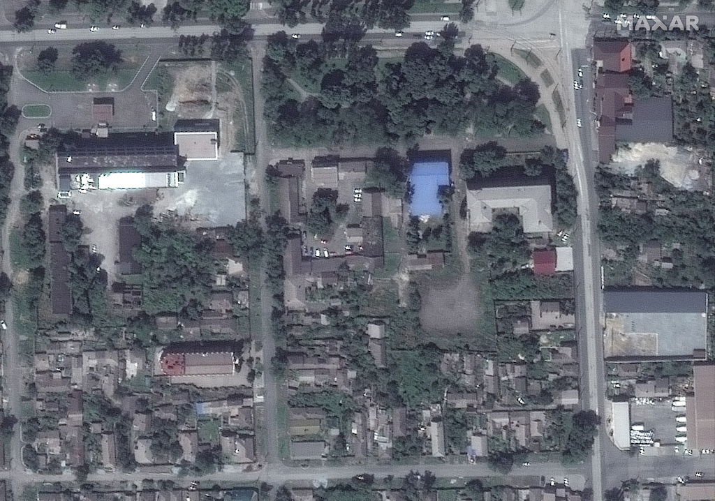 Bairro residencial de Mariupol antes do bombardeio russo de hoje