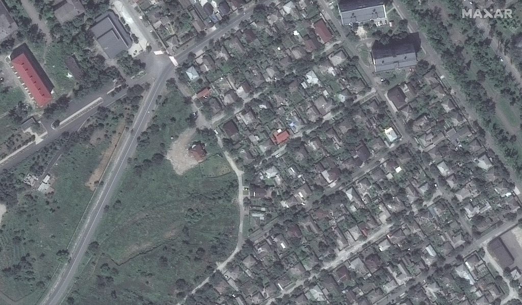 Bairro residencial de Mariupol antes do bombardeio russo de hoje