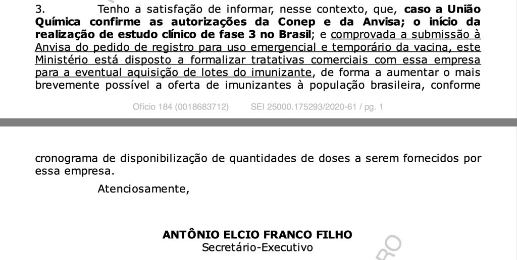 Ofício do Ministério da Saúde dificulta jeitinho para aprovar Sputnik