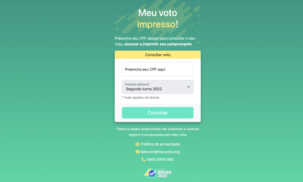 Voto em papel de trouxa