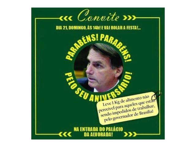 Em meio a recordes de mortos, apoiadores de Bolsonaro convocam para festa de aniversário do presidente