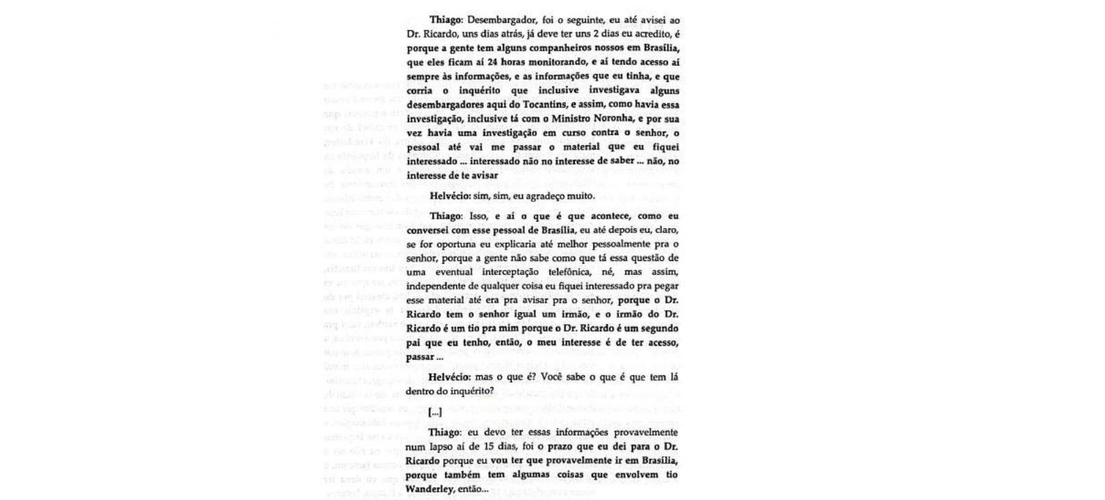 Trecho da decisão que determinou a prisão do sobrinho do Governador do Tocantins